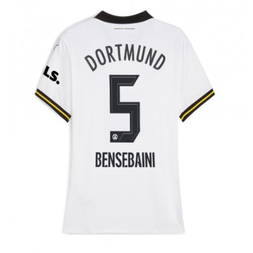 Fotballdrakt Dame Borussia Dortmund Ramy Bensebaini #5 Tredjedrakt 2024-25 Kortermet